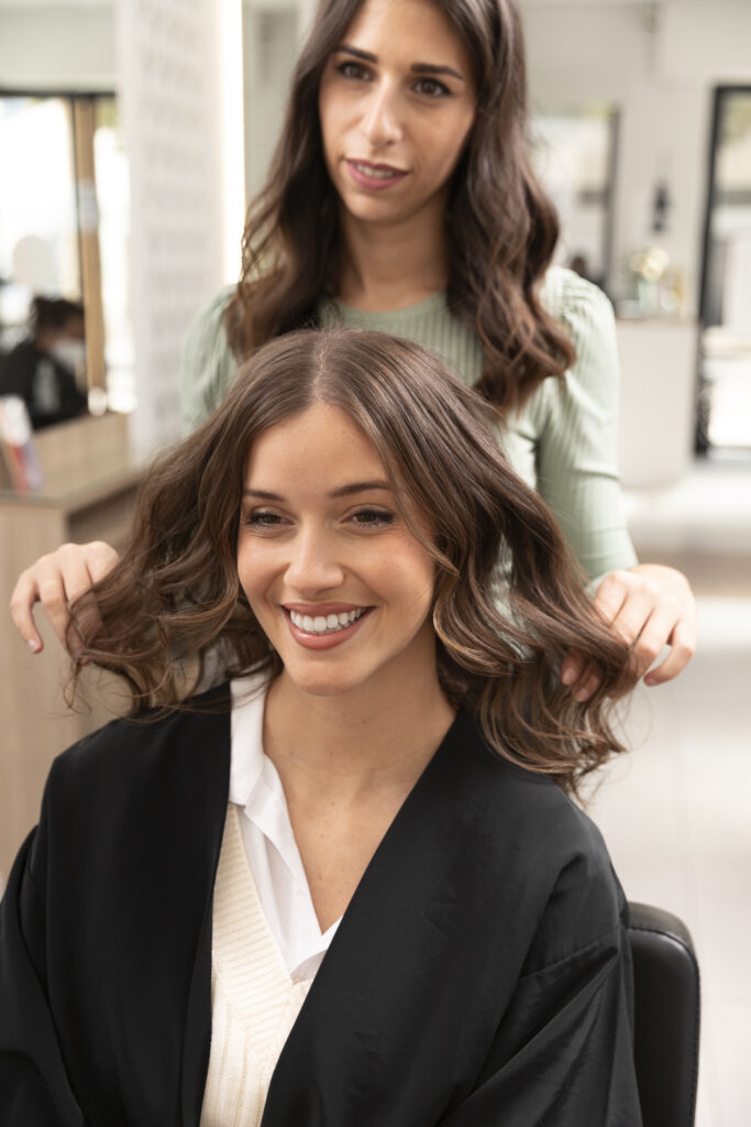 Image of a long and shiny hair in women salon Oakville