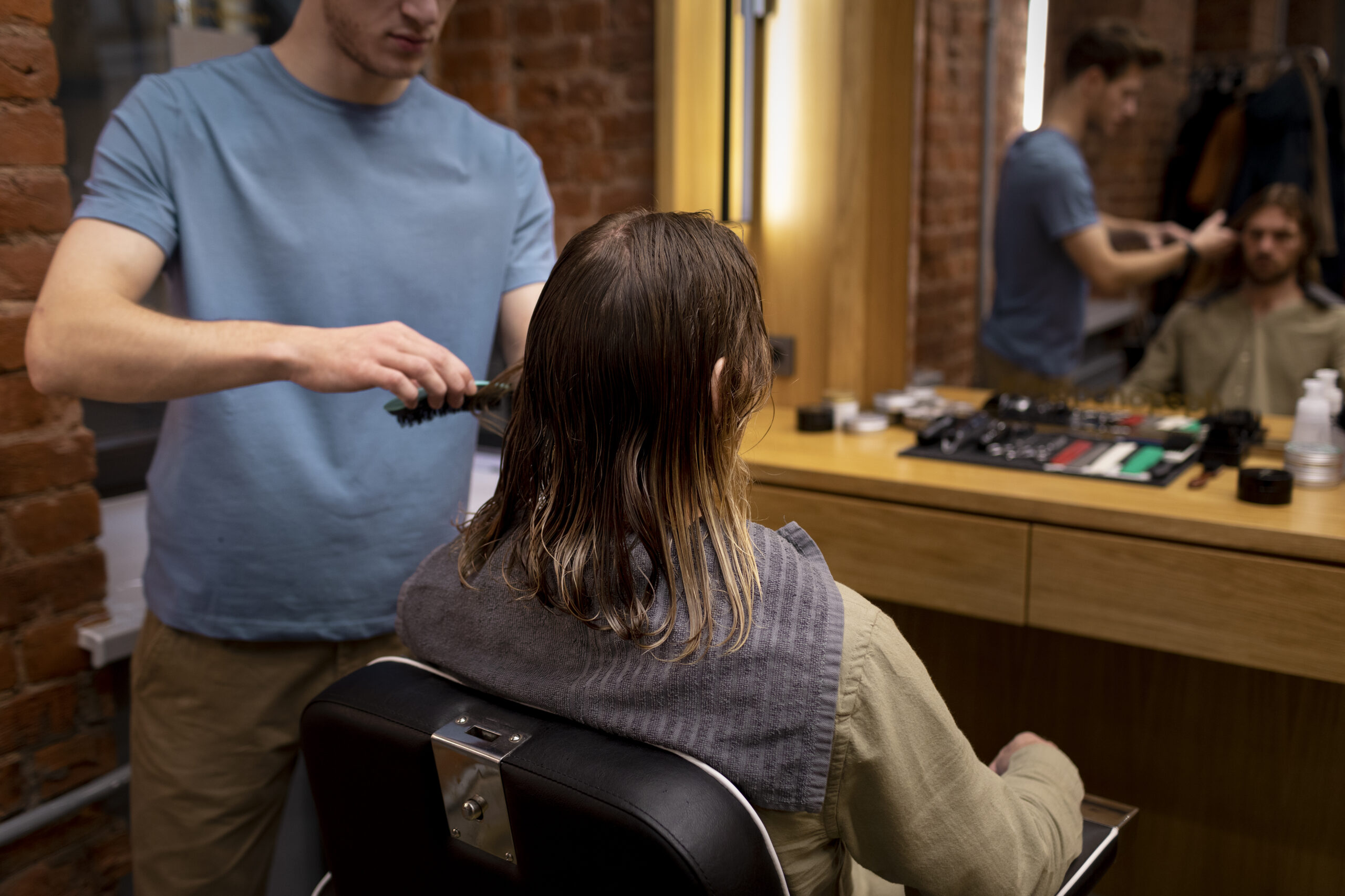 Interior of hair salon Oakville