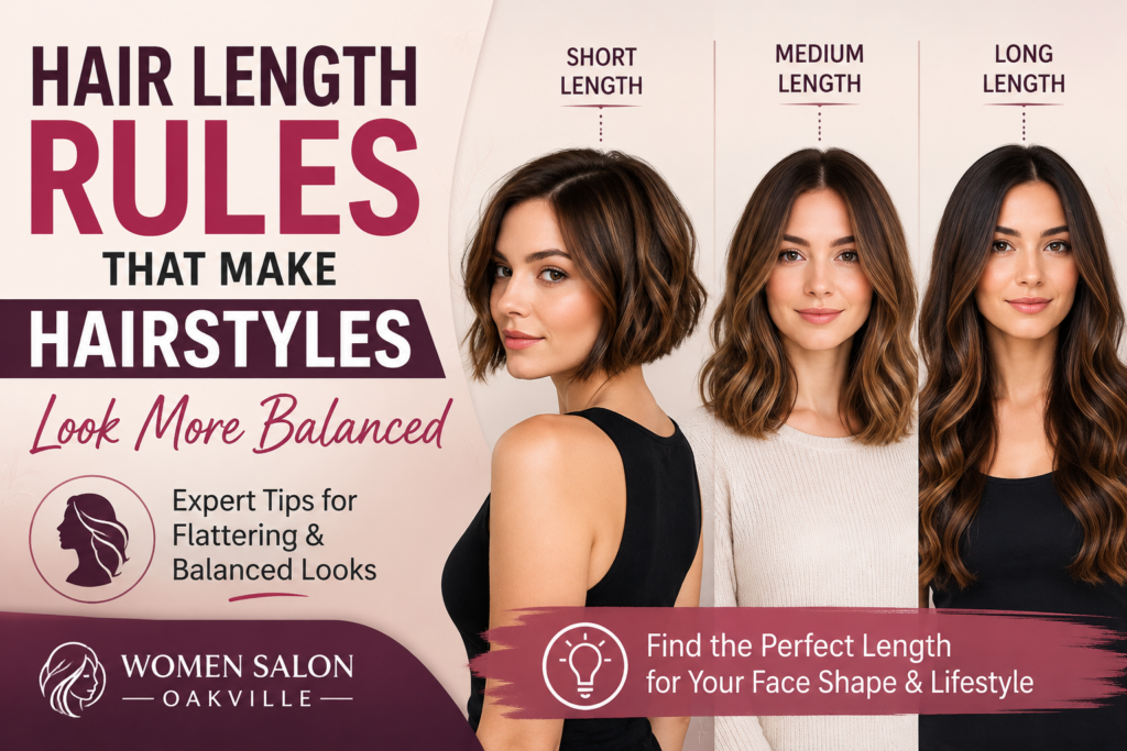 hair length rules by women salon Oakville