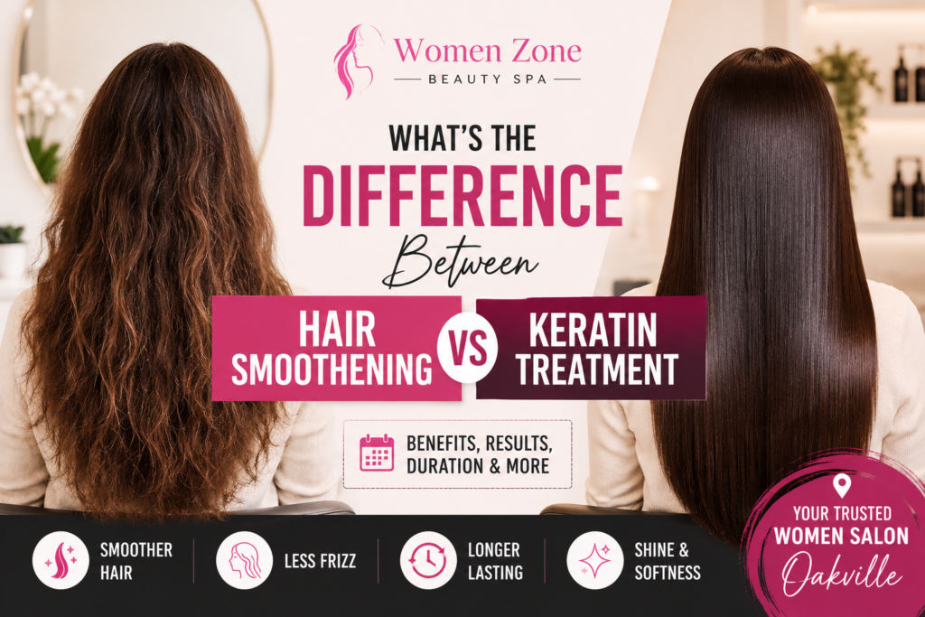 Difference between hair smoothening vs keratin treatment