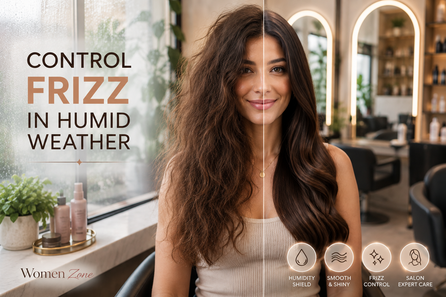 controls frizz in humid weather by women zone